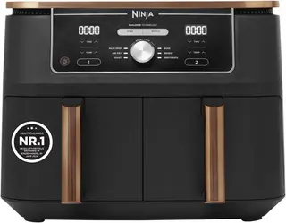 Ninja Foodi MAX Dual Zone AF400EUCP Heißluftfritteuse 9,5L 2 Fächer Kupfer/Schwa
