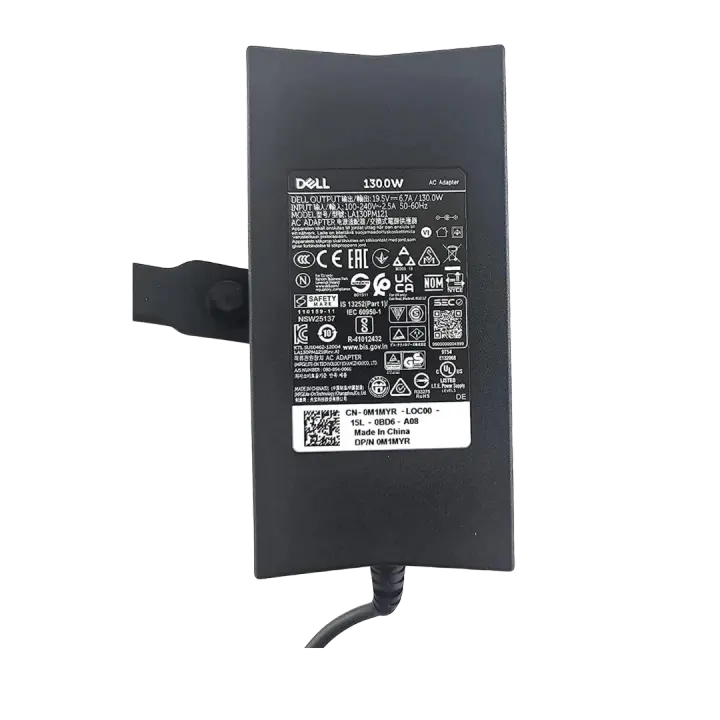 شاحن لاب توب ديل أصلي, Original Dell Charger 19.5V 6.7A 130W 7.4×5.0, رقم القطعة LA130PM190