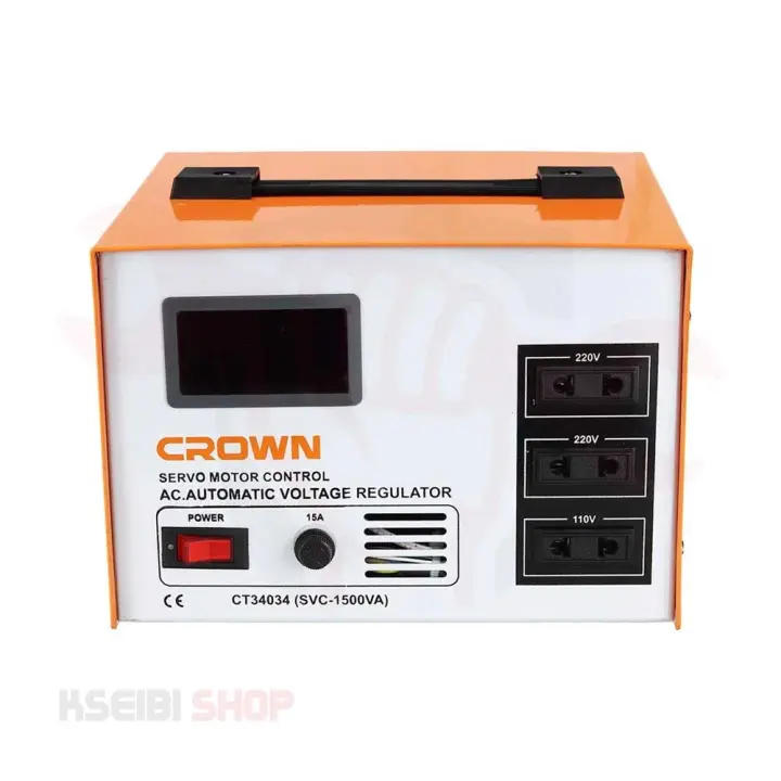 مثبت تيار ديجيتال 1500 وات سلك نحاس 140-260 فولت CROWN موديل CT34034