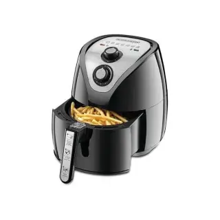 Black and Decker Air Fryer with Rapid Air Convection Technology, 800 g, 220V, 2.5 L 1500 W AF200-B5 Black and Silver