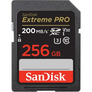 SanDisk Extreme PRO SDXC UHS-I V30 Memory Card 256gb