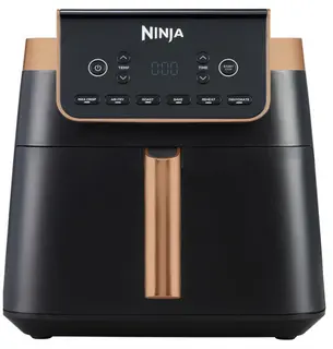 Ninja MAX PRO Heißluftfritteuse, 6,2 l, Ölfrei, Einzelschublade Schwarz/Kupfer