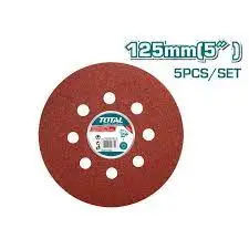 TOTAL GLASS PAPER SET 5pcs 125mm TAC731251 طقم صنفره 5 بوصه 5 قطع