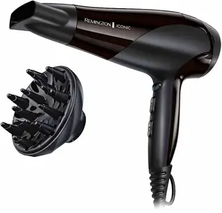 Remington Hair Dryer Ionic 2200W with Diffuser and Concentrator 3 Heat 2 Speed