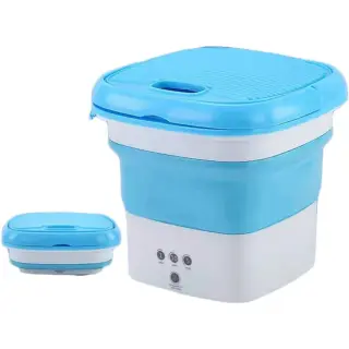 Portable Washing Machine with Timer - Blue