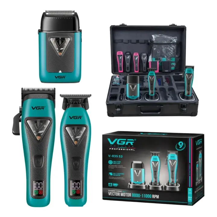 مجموعة قص الشعر الاحترافية 3 في 1، VGR V-035 S3