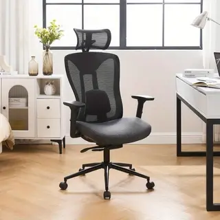 Ergonomic Mesh Office Chair with Adjustable Headrest Lumbar Support Desk Chair