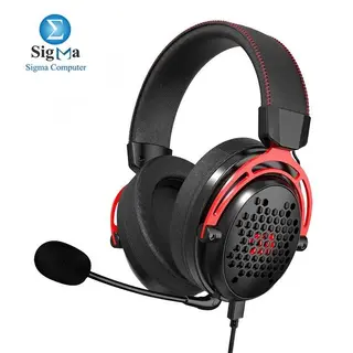 Redragon H386 Diomedes USB Gaming Headset, 7.1 Surround Sound, Black