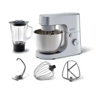 KENWOOD Stand Mixer HOMEBAKE Kitchen Machine 1400W with Blender, 5L Stainless KHH01.120SI Silver