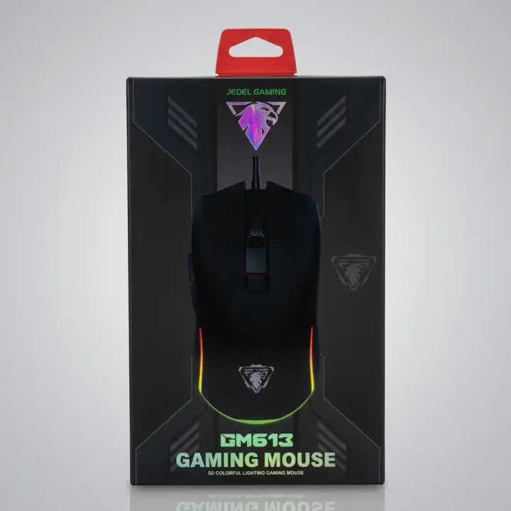 JeDEL GM613 USB Wired Gaming Mouse RGB 3200 DPI ماوس جيمينج ٣٢٠٠ PDI