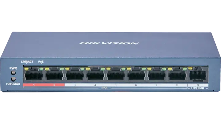 DS-3E0109P-E/M(B) سويتش 8 بورت poe