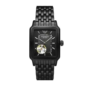 ساعة Emporio Armani AR60058 رجالي أوتوماتيك مستطيلة سوداء, 36 مم
