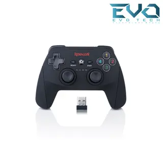 Redragon G808 Harrow Wireless Gamepad PC Game Controller Joystick Dual Vibration for Windows PC, PS3, PlayStation, Android, Xbox 360, Black
