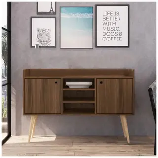 ركنة قهوة خشب ام دي اف بني و بيج, 80×40×120 سم KT51