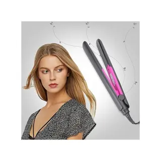 Km-2131 -Ceramic Electric Hair Straightener - Pink/Black