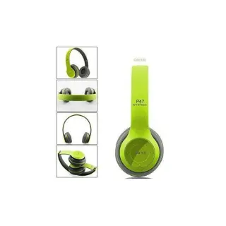 P47 Foldable Wireless Bluetooth Headphones - Lime Green