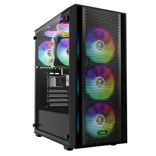 Gamdias Aura GC2 Elite 4 ARGB Fans Mid Tower Case + Gamdias Aura GP750 750W 80+ Power Supply