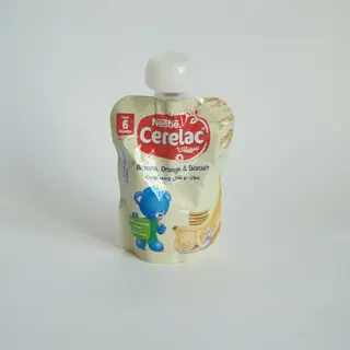 CERELAC BANANA, ORANGE AND BISCUITS 90G