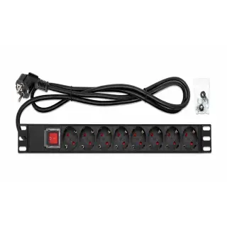 NETSYS NS-506PDU08 19-inch 1U Rack-Mount PDU Power Strip 8 Outlets