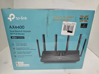 Tp-Link Dual-Band 6-Stream WiFi 6 Router Archer AX4400 Black Factory Sealed NEW