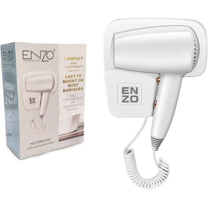 Enzo Hair Dryer EN-6005
Compact, Lightweight, and Powerful, No Drilling Required