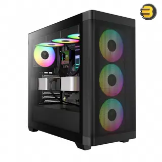 GAMDIAS ATHENA M3 E-ATX Mid-Tower Gaming Case with 4x 120mm ARGB PWM Fans