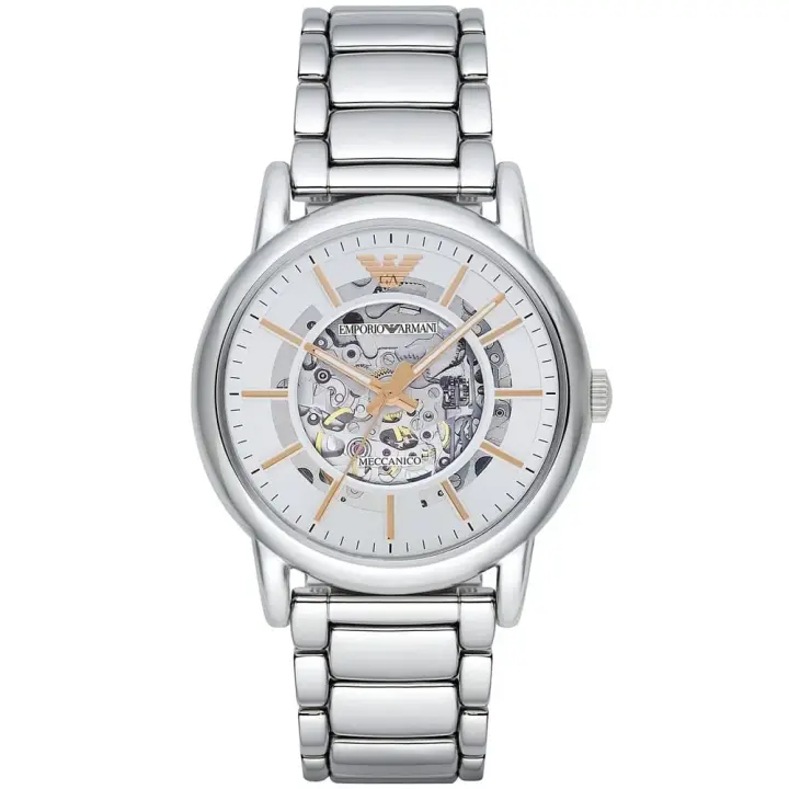 ساعة Emporio Armani AR1980 رجالي أوتوماتيك فضي 43 مم
