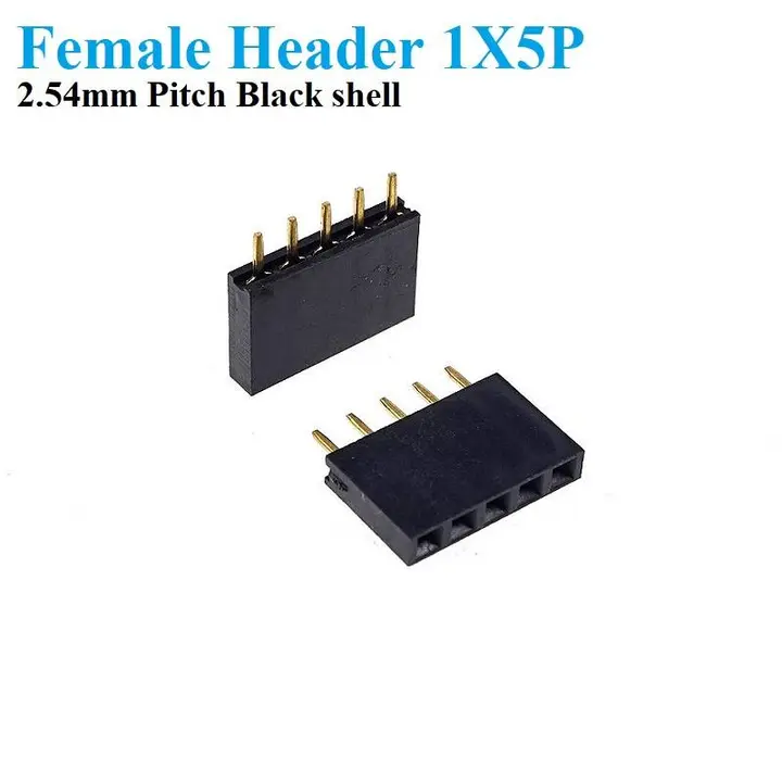 Pin Header Female 1×5 1X5P Straight Connector 2.54mm pitch