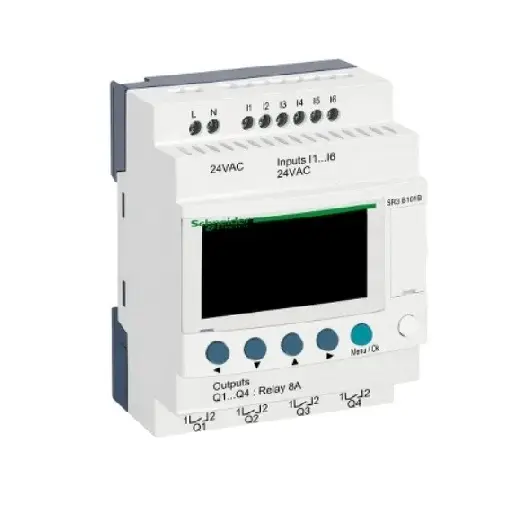 Schneider, Modular smart relay Zelio Logic, 10 I O, 24 V AC, clock, display