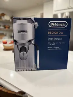 DeLonghi Dedica Duo Espresso and Cold Brew Machine with Milk Frother for