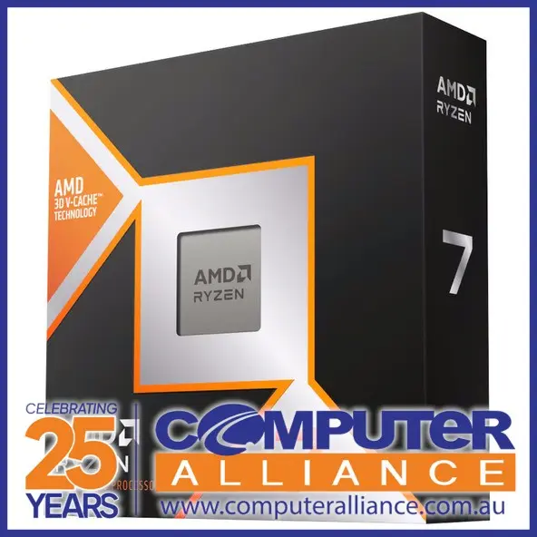 AMD AM5 Ryzen 7 9800X3D 8 Core CPU (No Cooler) 100-100001084WOF