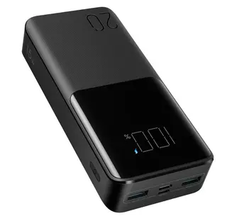 Joyroom JR-T014 Dual USB Wired Power Bank, 2 Ports, 15 Watt, 3.1A, 20000mAh, Black