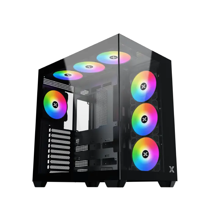 XIGMATEK AQUA V Type C AIR ARGB 7xARGB Fans Gaming Case + XIGMATEK THOR T850M V3 850W 80+ Bronze ATX 3.1 PCIE 5.1 Full Modular Power Supply