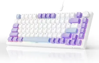 AJAZZ AK820 Wired Mechanical Keyboard, 75% Gaming Keyboard with Volume Control