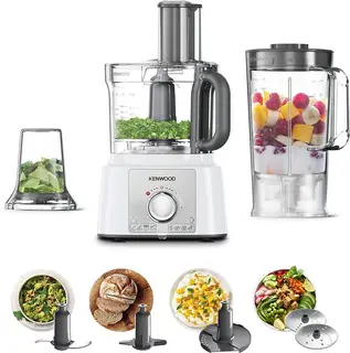 محضر طعام كينوود، 2.1 لتر، 1000 وات، ابيض, FDP65.400WH- بضمان سنتين من رايه