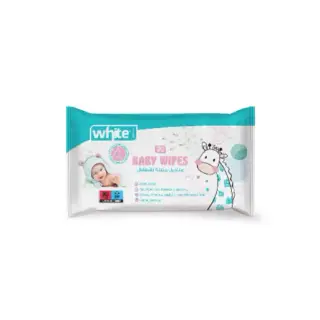 White Baby Wipes 20 Wipes