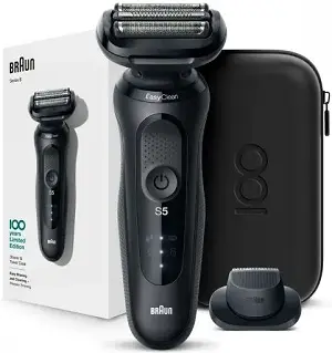 Braun 100 Years Limited Edition Series 5 Rechargeable Foil Shaver, Black, MBS5