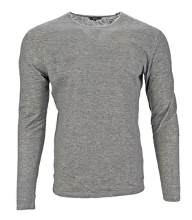 Benson Men's Heather Grey Long Sleeve Crew Neck Shirt DFT04 Size Small NWT