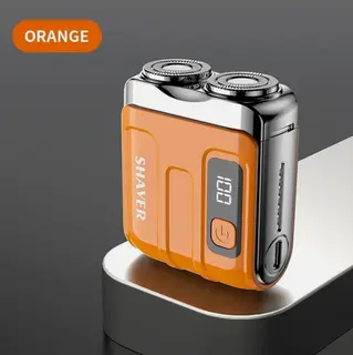 Portable Mini Electric Shaver, Dual Blade, Digital Display, Rechargeable Beard
