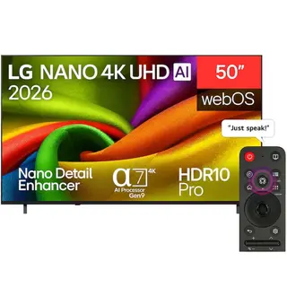 LG TV 50 Inch NANO 4K UHD AI NU84 - Smart - 50NU840B6LA.AFU