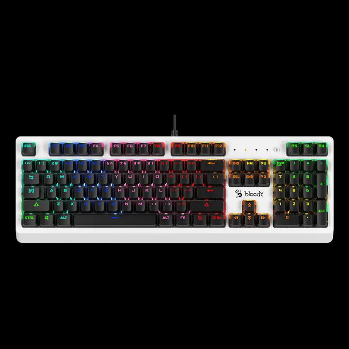 Bloody B810RC White LIGHT STRIKE RGB ANIMATION GAMING Keyboard
