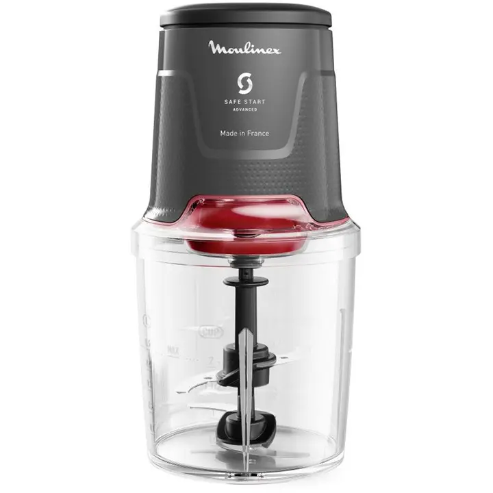 Moulinex Easy Press Chopper 4 Blades - 500 Ml - Gray - AT740HF