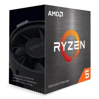 AMD Ryzen 5 5600 6-Core 12-Thread up to 4.4GHz Turbo Socket AM4 Desktop Processor Box buy-alone-or-bundle