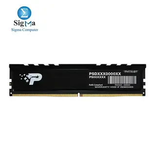 Patriot Signature Premium DDR5 RAM 24GB (1X24GB) 5600MHz CL46 UDIMM W/HS Desktop Memory Module - PSP524G560081H1