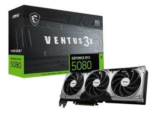 MSI GeForce RTX 5080 16G VENTUS 3X OC NVIDIA Graphics Card
