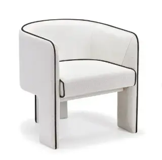 Charles Chair-Hippo203 - In Natural Wood & Upholstered Body