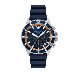 ساعة Emporio Armani World Explorer AR11696 رجالي Solar أزرق, 43 مم