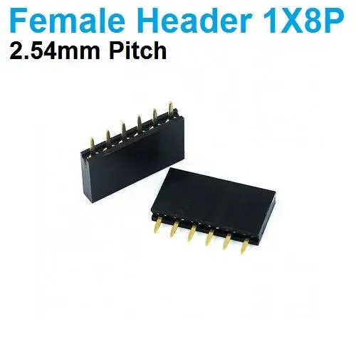 Pin Header Female 1×6 Straight Connector 2.54mm pitch