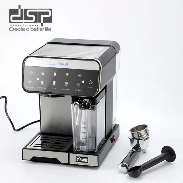 ماكينة قهوة إسبريسو DSP, 1350 وات, ضغط 20 بار, نظام حليب أوتوماتيك, موديل KA3157