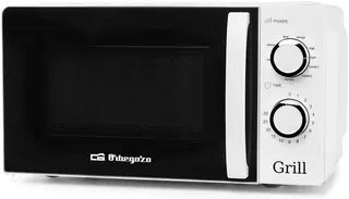Orbegozo Mig 2130 Microwave Oven with Grill, 20 Litres Capacity, 5 Operating Levels and 3 Combined Functions, Timer Up to 30 Minutes, 700-900 W, White